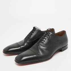 Christian Louboutin Black Leather Greggo Oxfords Size 43