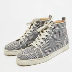 Christian Louboutin  Monochrome Canvas Rantus Orlato Sneakers Size 41
