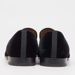 مملوكة مسبقًا Christian Louboutin Black Velvet Dandybee Smoking Slippers Size 41