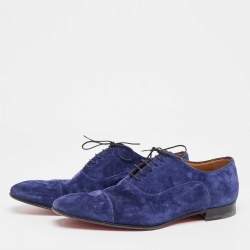 Mens blue suede christian louboutin hotsell