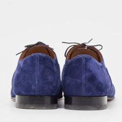 Christian Louboutin Blue Suede Greggo Oxfords Size 42
