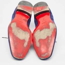 Christian Louboutin Blue Suede Greggo Oxfords Size 42