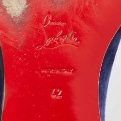 Christian Louboutin Blue Suede Greggo Oxfords Size 42