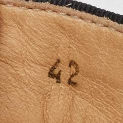 مملوكة مسبقًا Christian Louboutin Black Leather Spike Roller Boat Sneakers Size 42