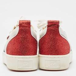 Christian Louboutin Multicolor Leather and Glitter Happy Rui Sneakers Size 42.5