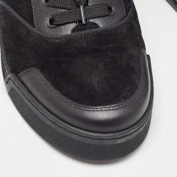Christian Louboutin Black Leather and Suede  Aurelien Sneakers Size 40