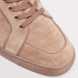 Christian Louboutin Beige Suede Rantulow  Low Top Sneakers Size 43.5