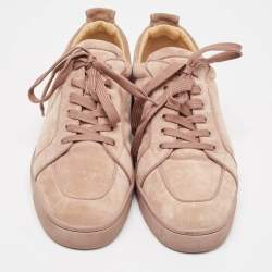Christian Louboutin Beige Suede Rantulow  Low Top Sneakers Size 43.5