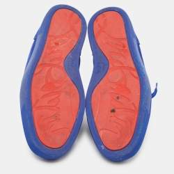 Christian Louboutin Blue Suede Leather High Top Sneakers Size 42