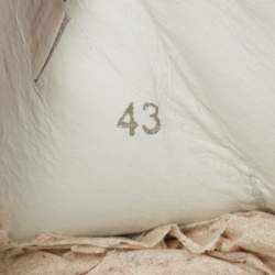 Pre Owned Christian Louboutin White/Green Leather Fun Vieira Low Top Sneakers Size 43