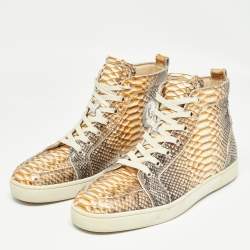 Christian Louboutin Metallic Python Rantus Orlato Sneakers Size 42.5