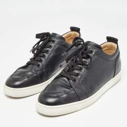 Pre Owned حذاء رياضي كريستيان لوبوتان منخفض من أعلى رانتولو جلد أسود مقاس 43