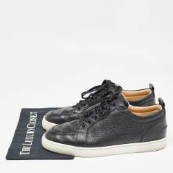 Pre Owned حذاء رياضي كريستيان لوبوتان منخفض من أعلى رانتولو جلد أسود مقاس 43