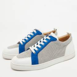 Christian Louboutin Multicolor Canvas and Leather Rantulow Sneakers Size 45.5