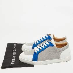 Christian Louboutin Multicolor Canvas and Leather Rantulow Sneakers Size 45.5