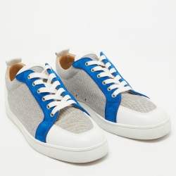 Christian Louboutin Multicolor Canvas and Leather Rantulow Sneakers Size 45.5