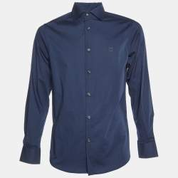 Class by Roberto Cavalli Navy Blue Buttoned Up Shirt M