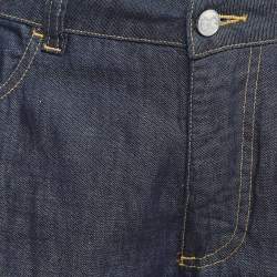 Class by Roberto Cavalli Navy Blue Denim Badge Detail Jeans M Waist 35"