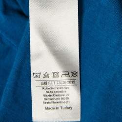 Class by Roberto Cavalli Blue Lion Print Jersey T-Shirt XL