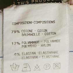 Pre Owned Class by Roberto Cavalli White Stripe Cotton Embroidery Detail Button Front Shirt XXL