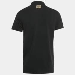 مملوكة مسبقًا تي شيرت كلاس باي روبرتو كافالي قطن تريكو رصاصي فحمي نمط منقط كبير جدًا - إكس لارج