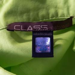 Class by Roberto Cavalli Neon Green Cotton Button Front Shirt XXL