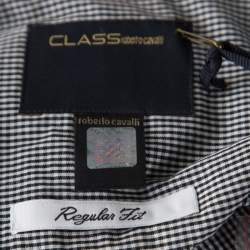 Class by Roberto Cavalli Gingham Checked Cotton Contrast Collar Shirt 3XL