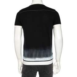 Class by Roberto Cavalli Black Printed Cotton Button Front T-Shirt M