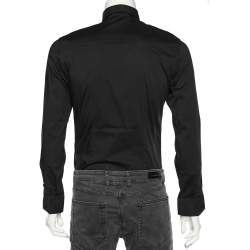 Class by Roberto Cavalli Black Cotton Blend Button Front Shirt M