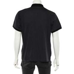 Pre Owned تي شيرت كلاس باي روبرتو كافالي قطن تريكو رصاصي فحمي نمط منقط كبير جدًا - إكس لارج