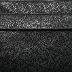 Coach Black Leather Wristlet Zip Pouch