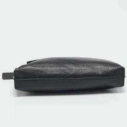 Coach Black Leather Wristlet Zip Pouch