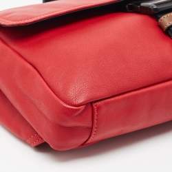 Pre Owned Coach Pacer Red/Brwon Leather Belt Bag
