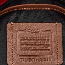 Pre Owned Coach Pacer Red/Brwon Leather Belt Bag