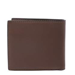 Coach Brown Leather Compact Bifold Wallet