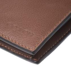 Coach Brown Leather Compact Bifold Wallet