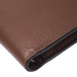 Coach Brown Leather Compact Bifold Wallet