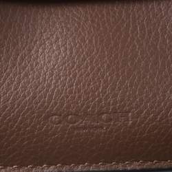 Coach Brown Leather Compact Bifold Wallet