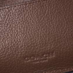 Coach Brown Leather ID Compact Bifold Wallet