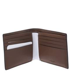 Coach Brown Leather ID Compact Bifold Wallet