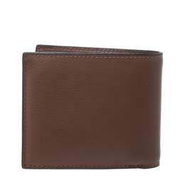 Coach Brown Leather ID Compact Bifold Wallet