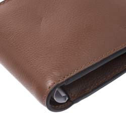 Coach Brown Leather ID Compact Bifold Wallet