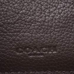 Coach Maroon Leather Compact Bifold Wallet