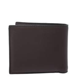 Coach Maroon Leather Compact Bifold Wallet