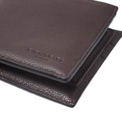 Coach Maroon Leather Compact Bifold Wallet