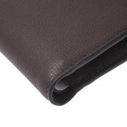 Coach Maroon Leather Compact Bifold Wallet
