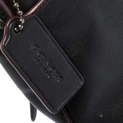 Coach Black Logo Patch Leather Rivington Messenger Bag