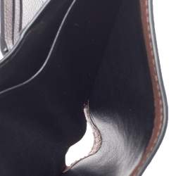Coach Dark Brown Leather ID Compact Wallet