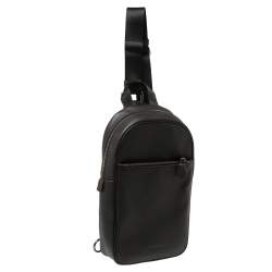 Coach Black Leather Metropolitan Sling Backpack