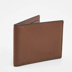 Coach Brown Leather Bifold Card Case  